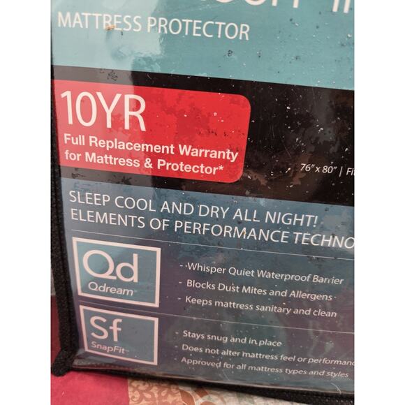 New Formula Threads Cloudtech Lite King Size 76 X 80 Waterproof Allergen Proof - Picture 4 of 8